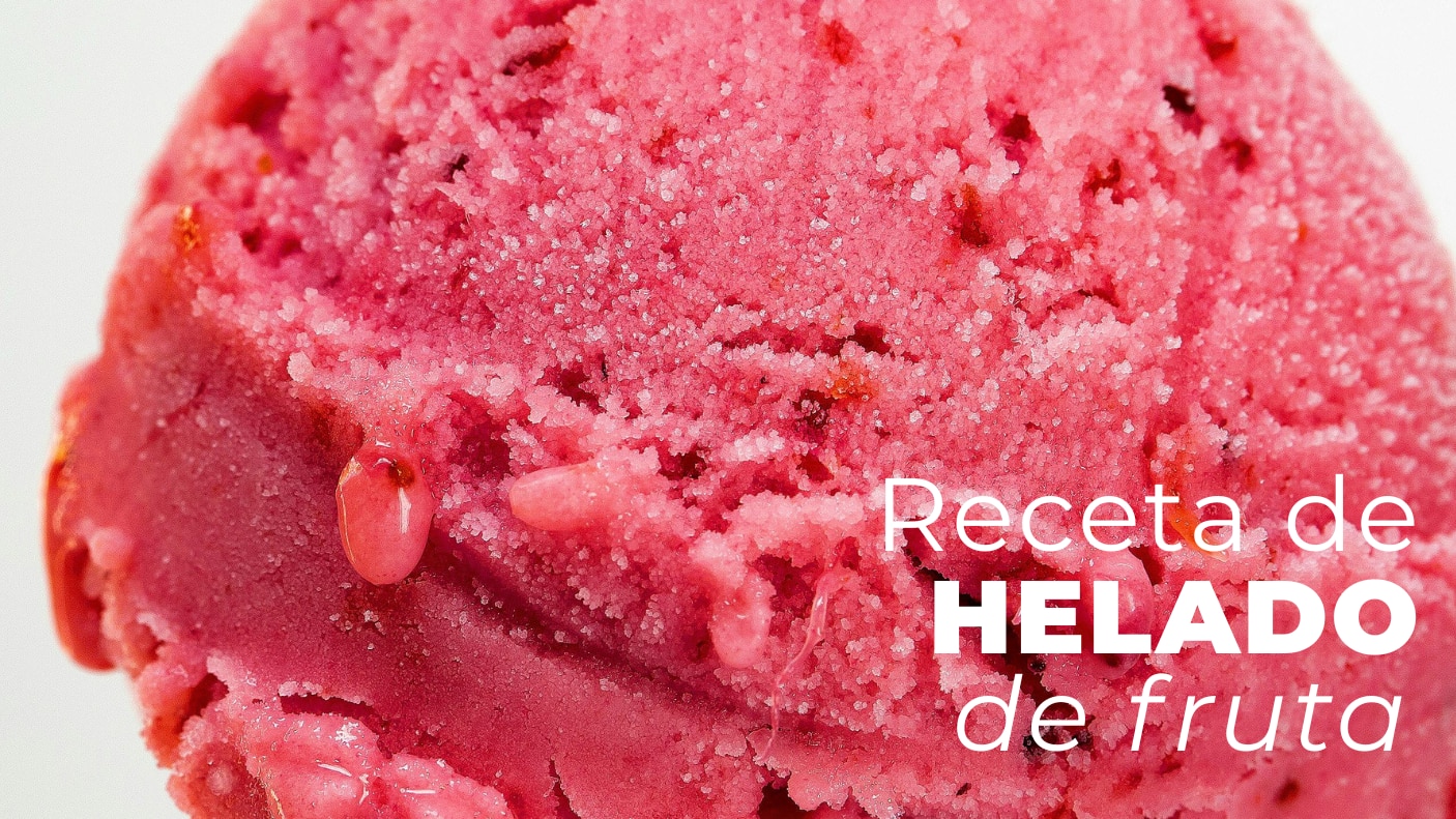 Helado casero de fruta